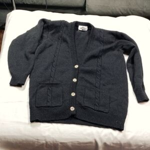 The Lodge Womens Cardigan Sweater 100% Wool Size Large